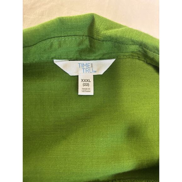 Time And Tru Women’s Plus Sz XXXL 22 Utility Shirt Dress Green Valley Urbancore - Picture 4 of 8